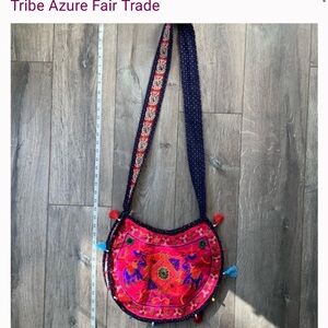 Tribe Azure Fair Trade Boho Shoulder Bag.
